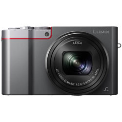 Panasonic LUMIX DMC-TZ100EB Digital Camera, 4K Ultra HD, 20.1MP, 10x Optical Zoom, Wi-Fi, EVF, 3 LCD Touch Screen Silver